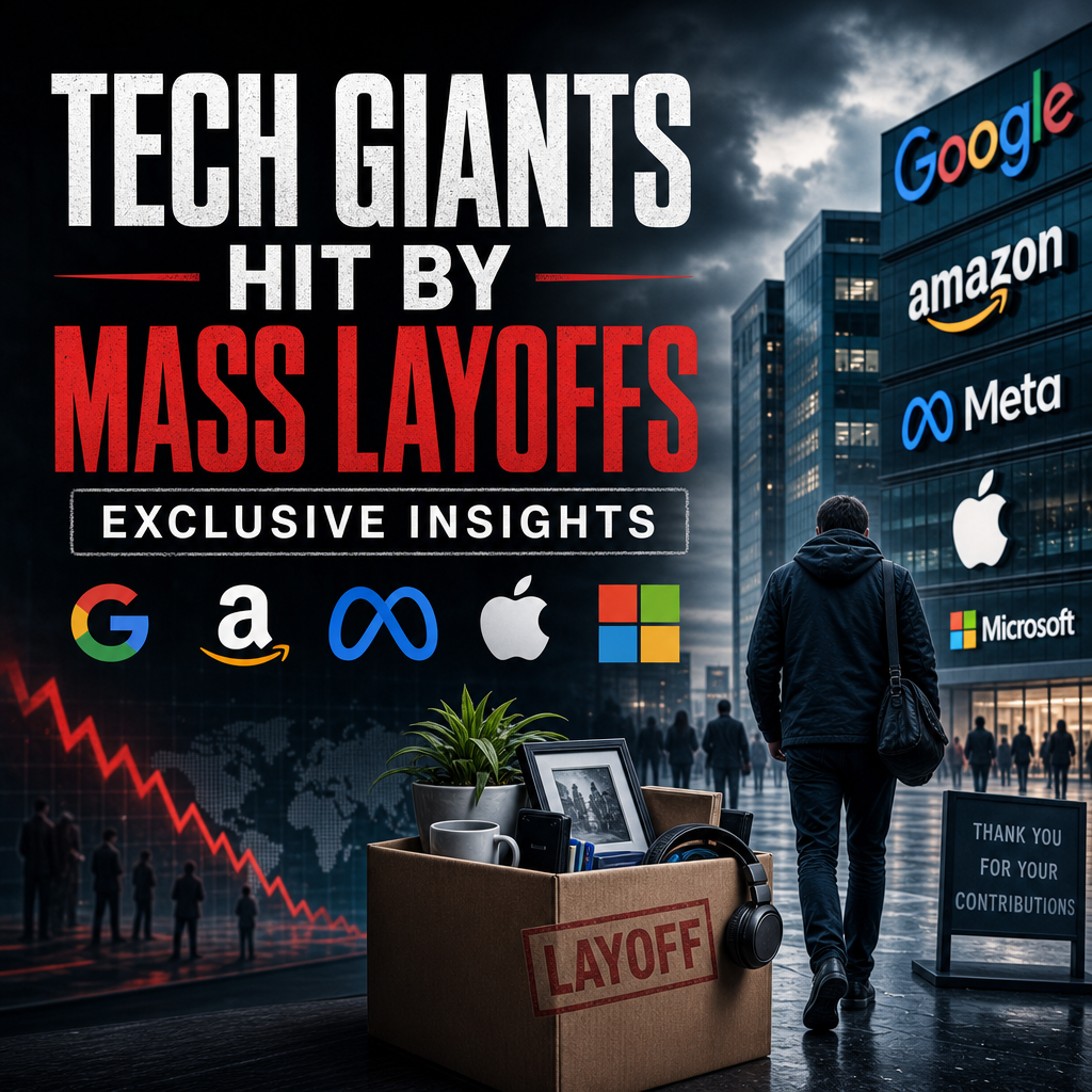 Illustration of Tech Giants Hit by Mass Layoffs: Exclusive Insights