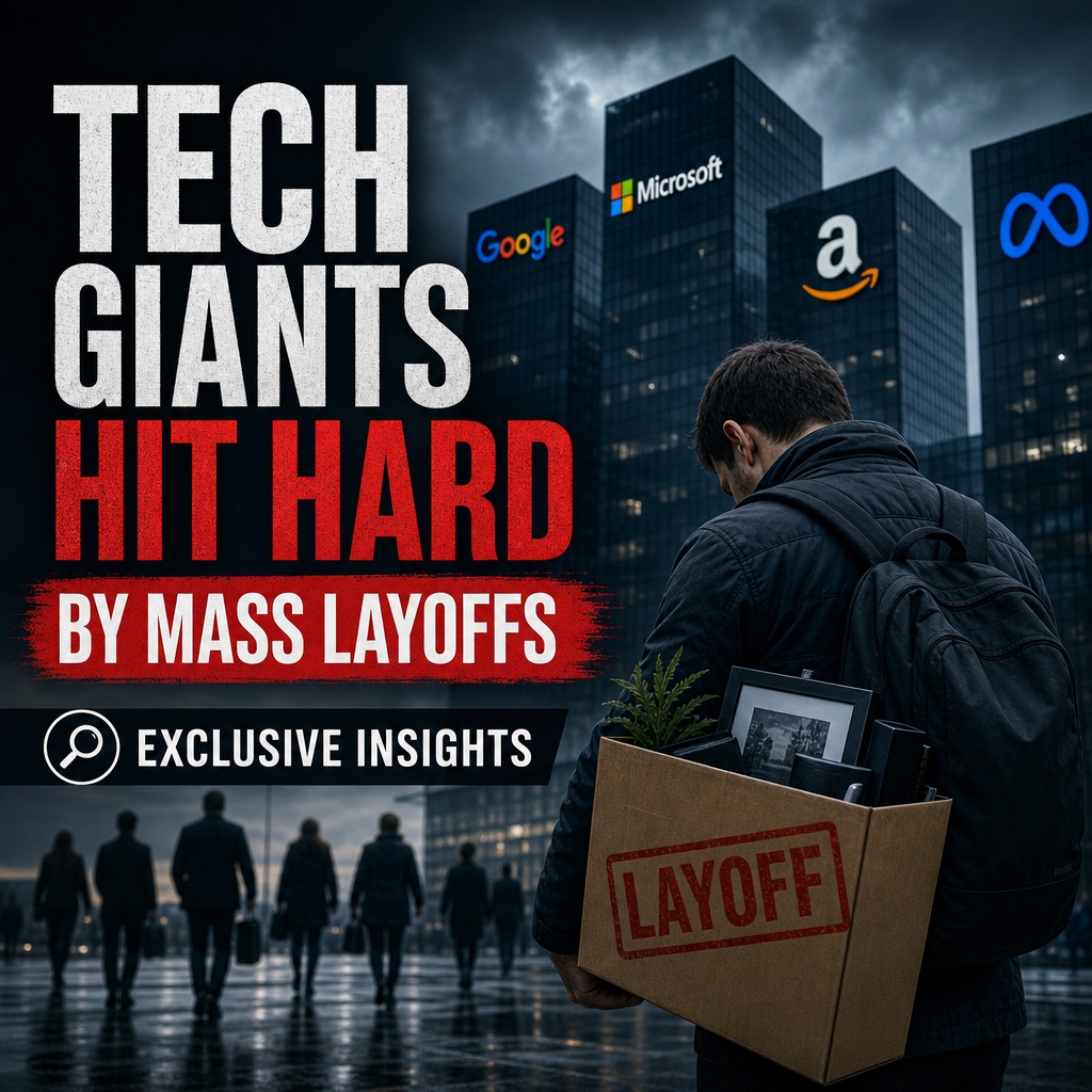 Illustration of Tech Giants Hit Hard by Mass Layoffs: Exclusive Insights