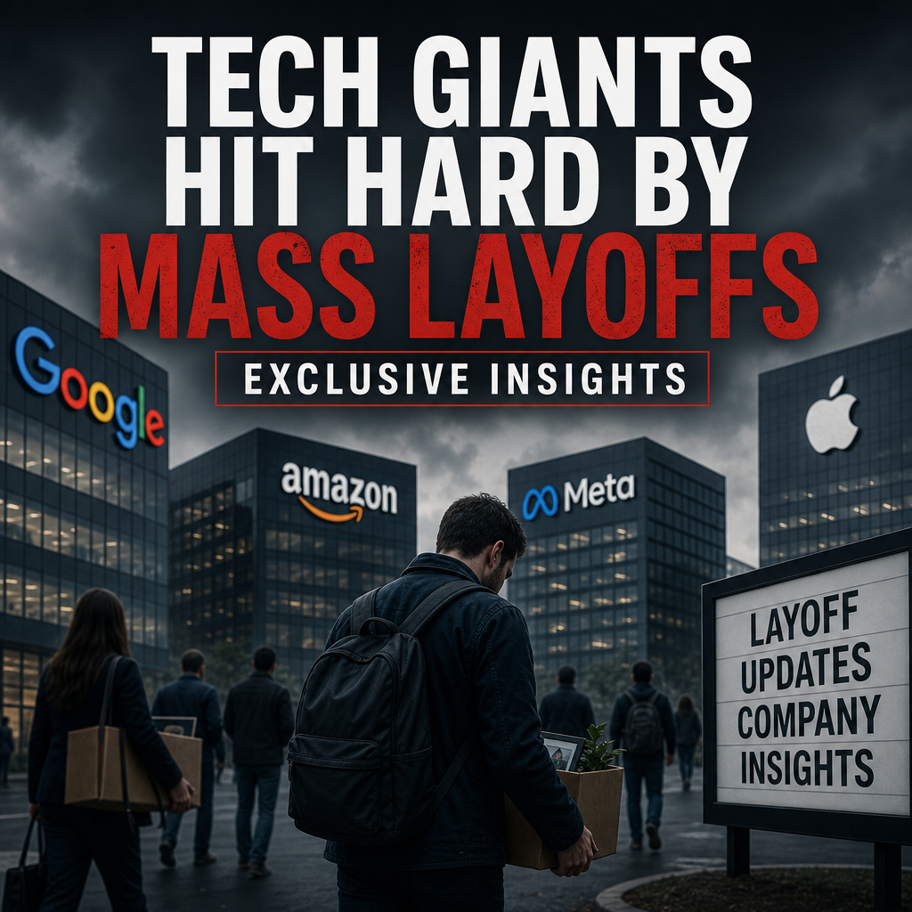Illustration of Tech Giants Hit Hard by Mass Layoffs: Exclusive Insights