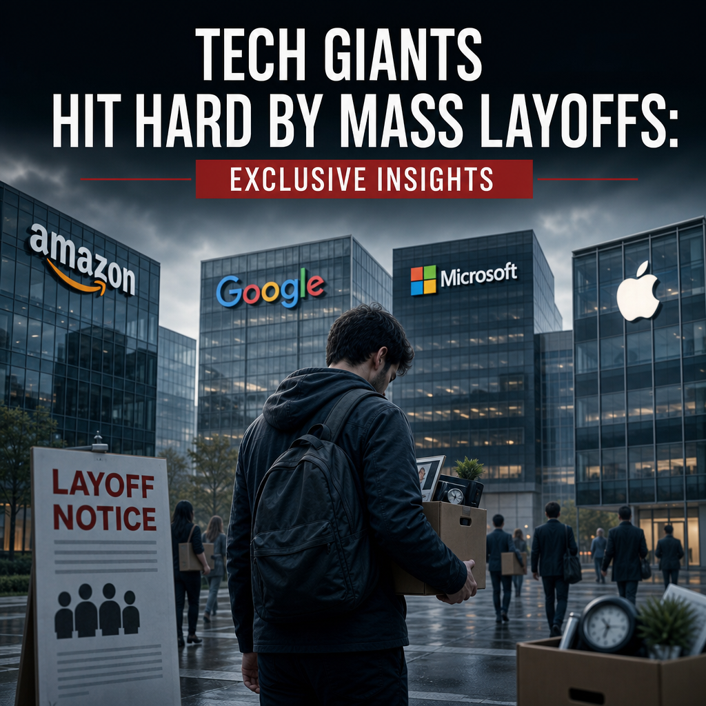 Illustration of Tech Giants Hit Hard by Mass Layoffs: Exclusive Insights