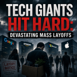 Illustration of Tech Giants Hit Hard: Devastating Mass Layoffs