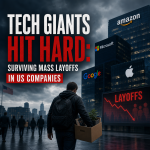 Illustration of Tech Giants Hit Hard: Surviving Mass Layoffs in US Companies
