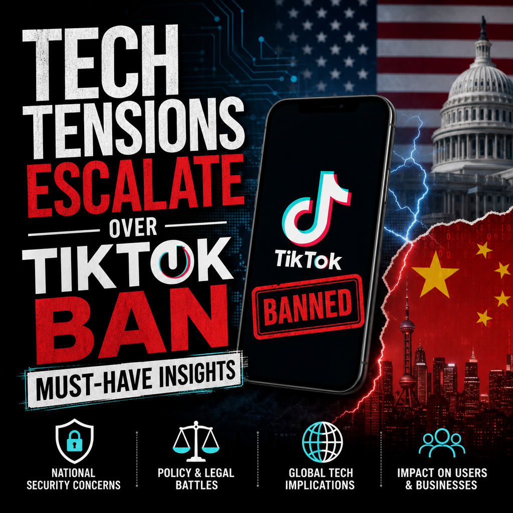 Illustration of Tech Tensions Escalate Over TikTok Ban: Must-Have Insights