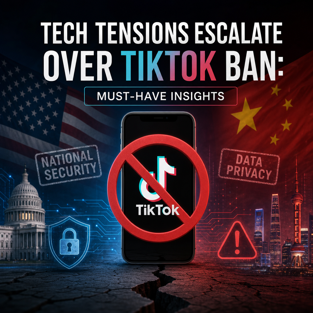 Illustration of Tech Tensions Escalate Over TikTok Ban: Must-Have Insights