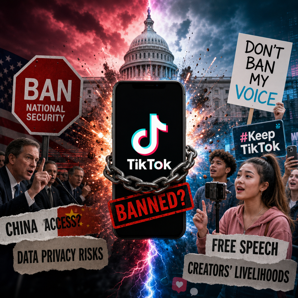 Additional Illustration of Tech Tensions: Explosive TikTok Ban Debate