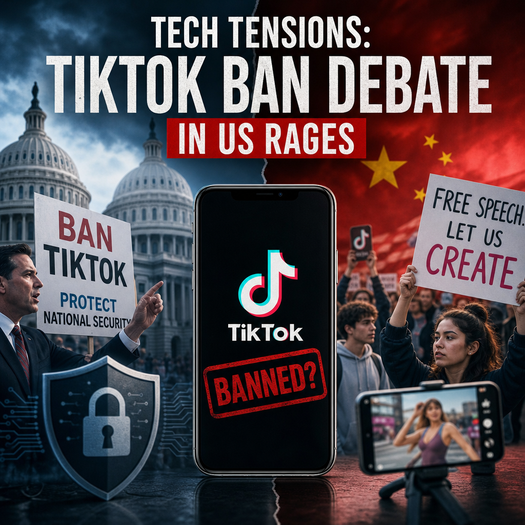 Additional Illustration of Tech Tensions: TikTok Ban Debate in US Rages