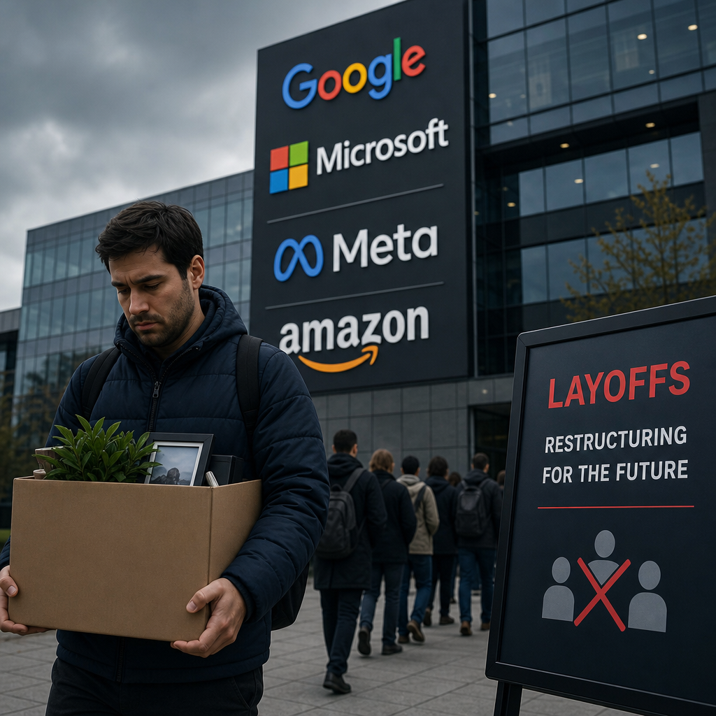 Additional Illustration of Tech Titans Face Mass Layoffs Amid Restructuring