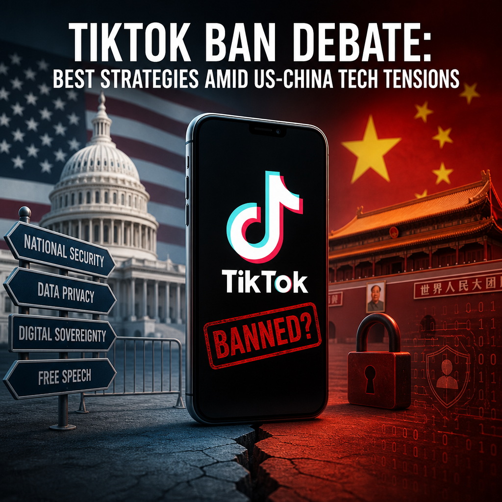 Illustration of TikTok Ban Debate: Best Strategies Amid US-China Tech Tensions