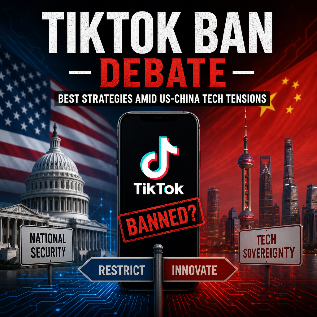 Illustration of TikTok Ban Debate: Best Strategies Amid US-China Tech Tensions