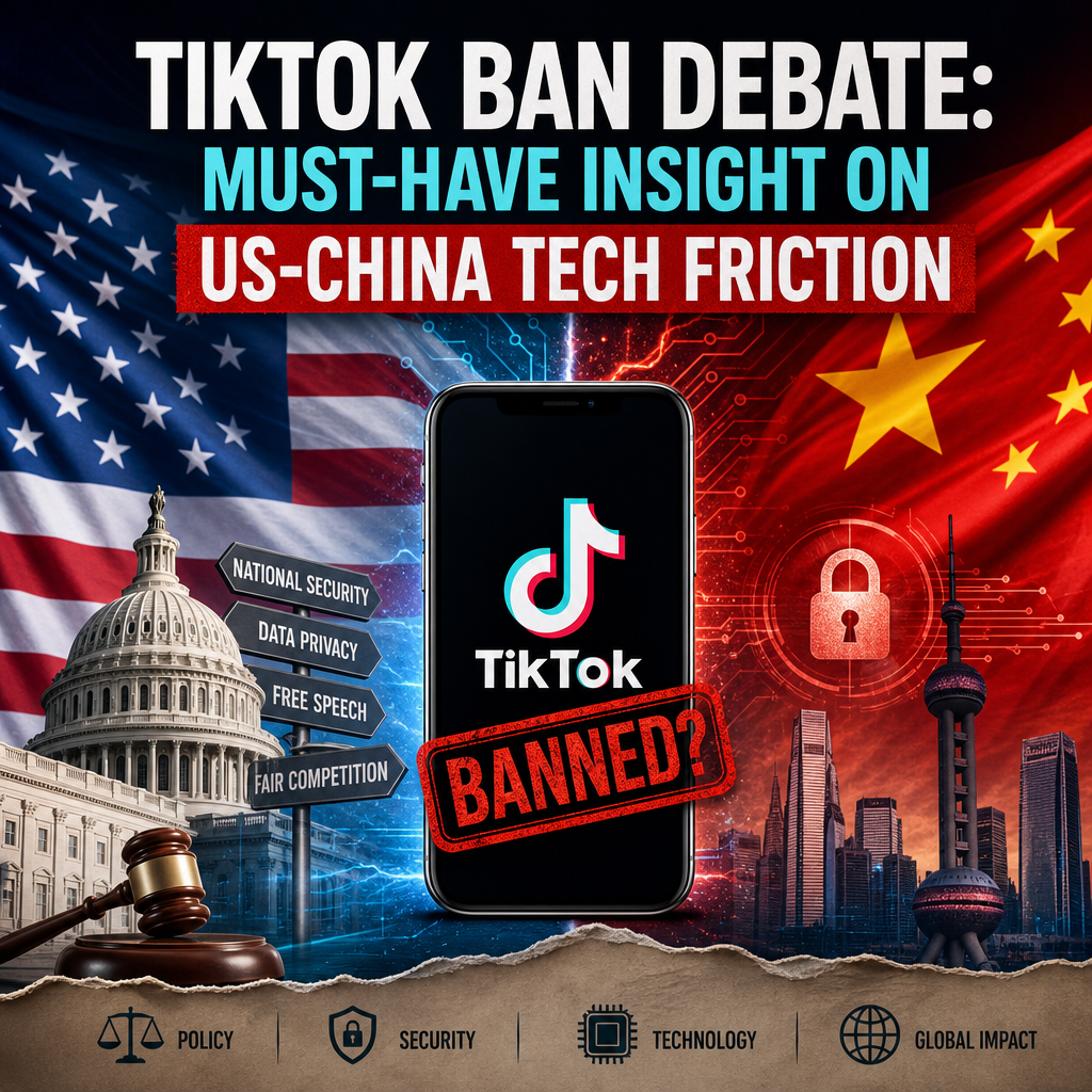 Illustration of TikTok Ban Debate: Must-Have Insight on US-China Tech Friction