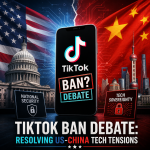Illustration of TikTok Ban Debate: Resolving US-China Tech Tensions