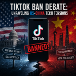 Illustration of TikTok Ban Debate: Unraveling US-China Tech Tensions