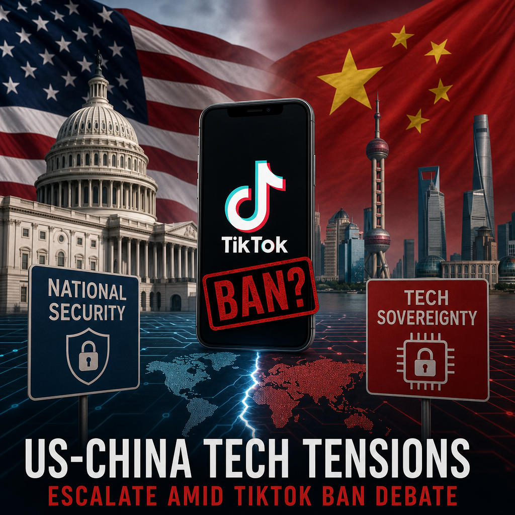 Additional Illustration of US-China Tech Tensions Escalate Amid TikTok Ban Debate