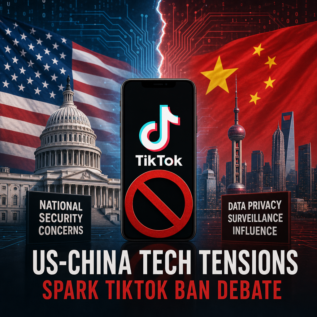 Additional Illustration of US-China Tech Tensions Spark TikTok Ban Debate
