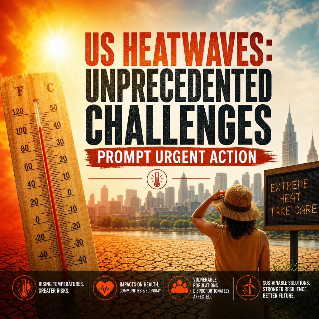 Illustration of US Heatwaves: Unprecedented challenges prompt urgent action