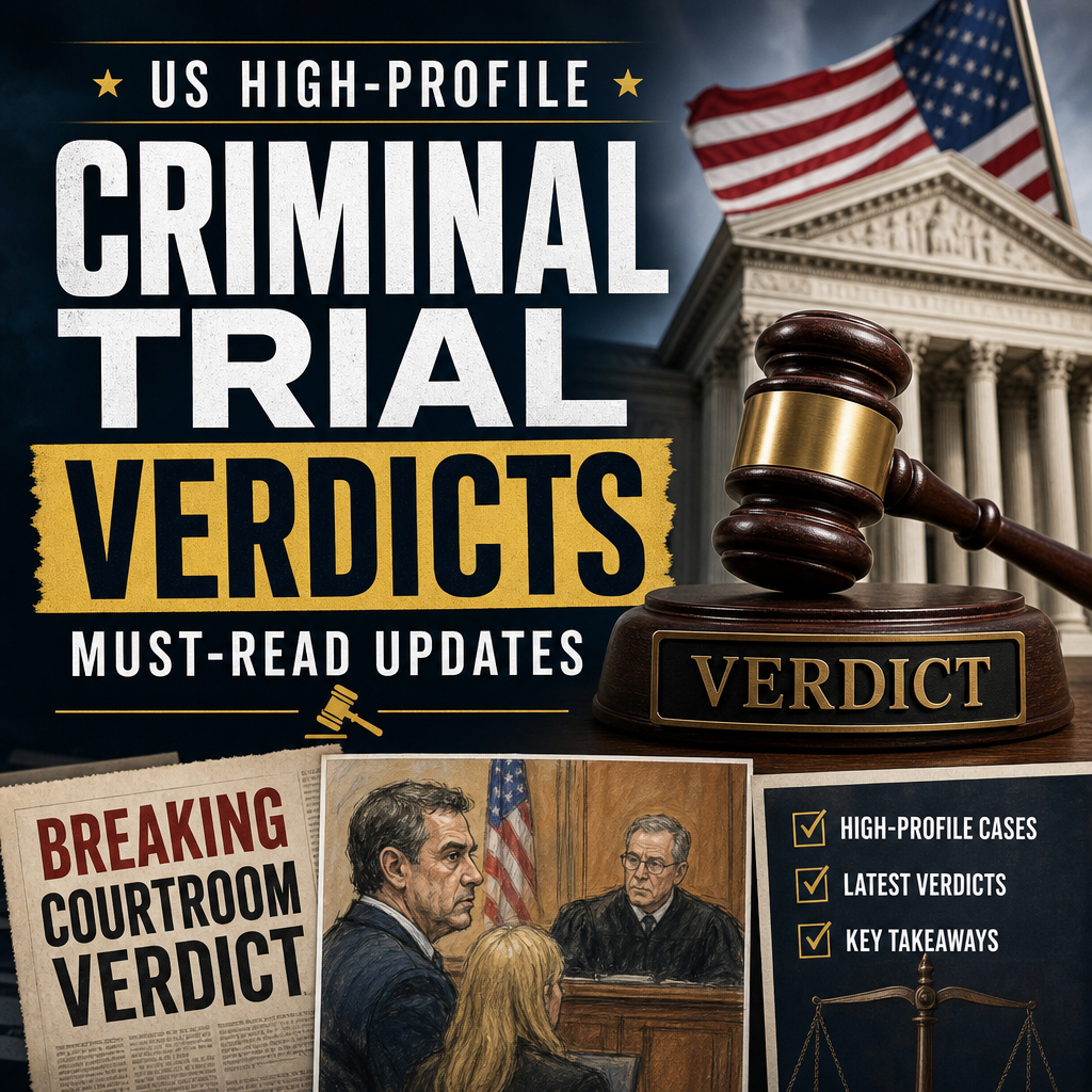 Illustration of US High-profile Criminal Trial Verdicts: Must-Read Updates