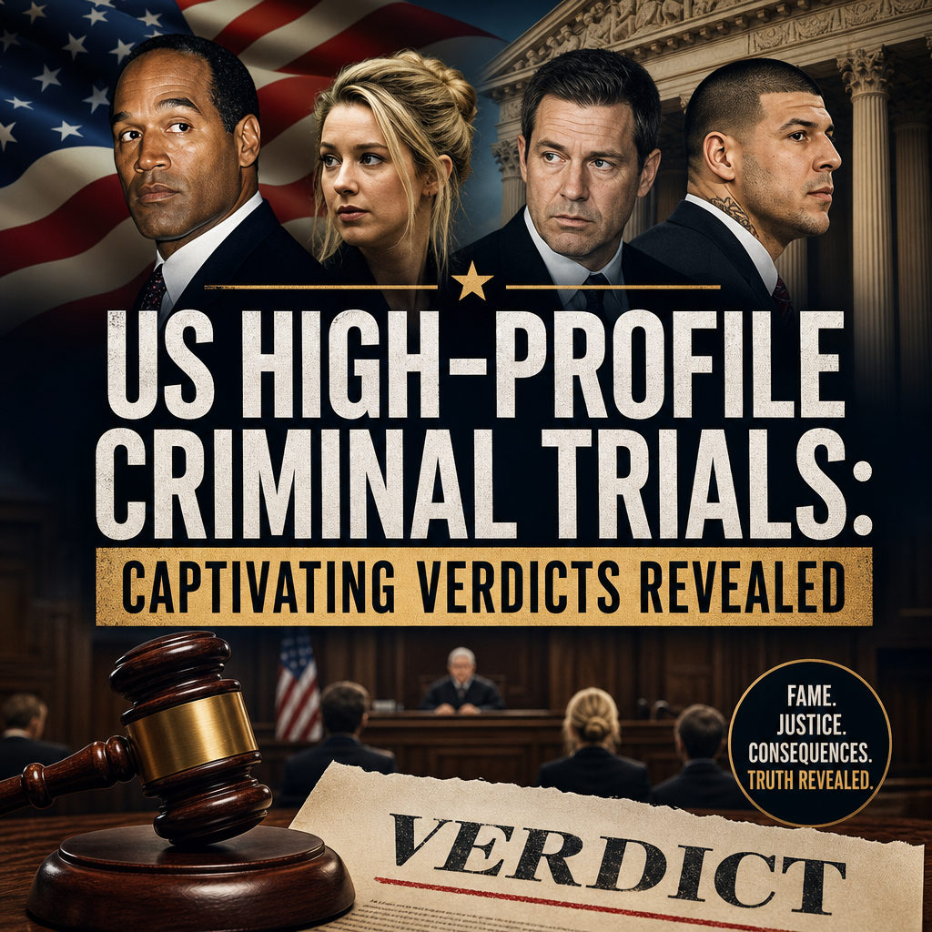 Illustration of US High-Profile Criminal Trials: Captivating Verdicts Revealed