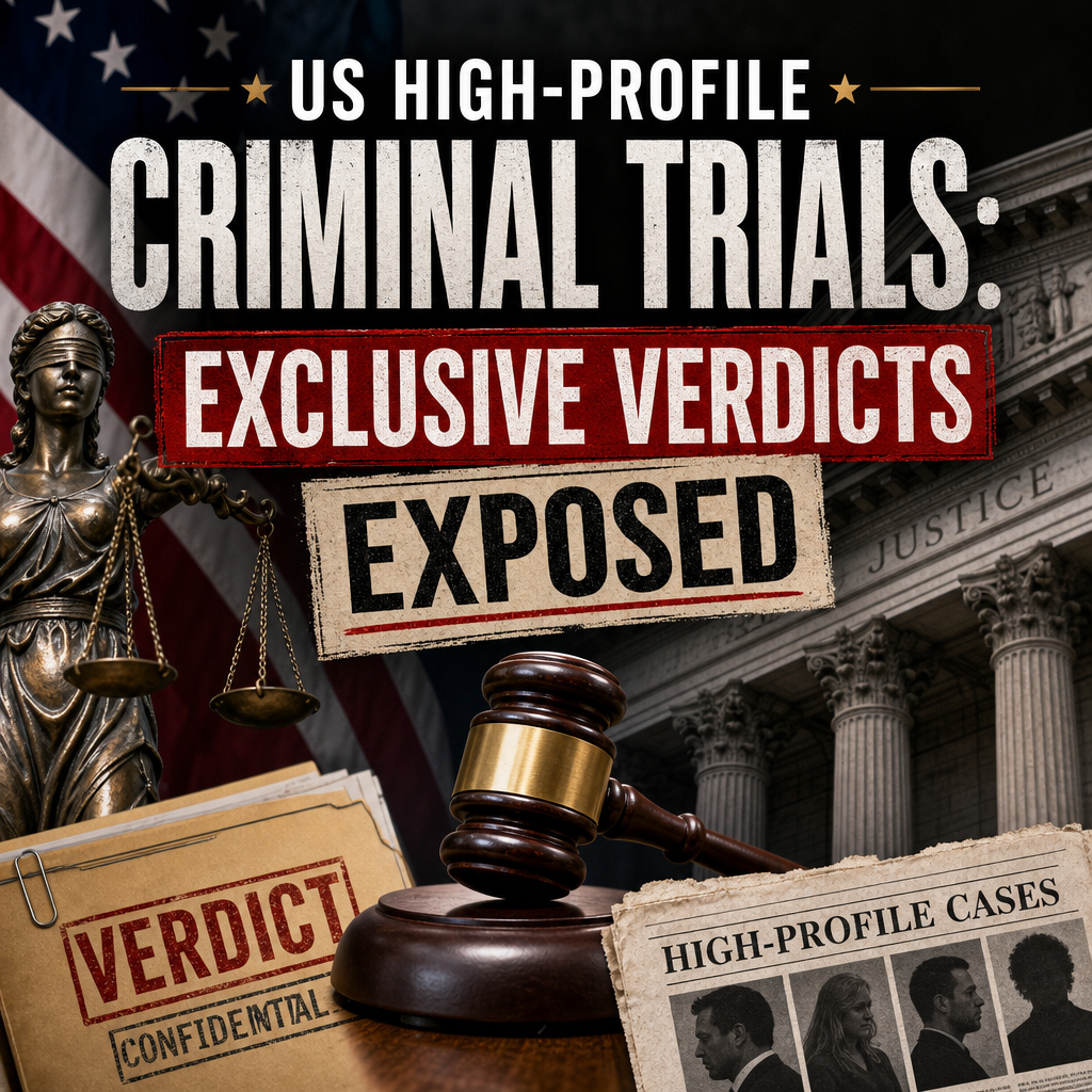 Illustration of US High-profile Criminal Trials: Exclusive Verdicts Exposed