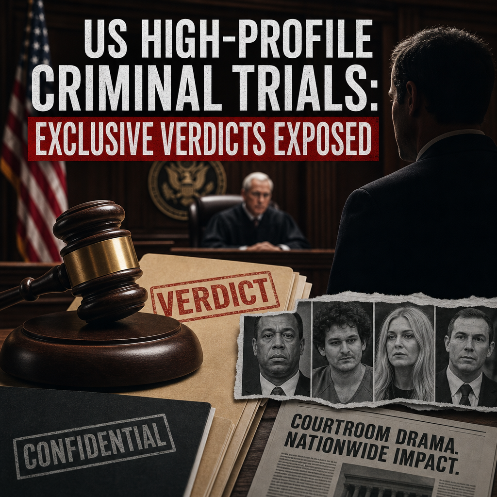 Illustration of US High-profile Criminal Trials: Exclusive Verdicts Exposed