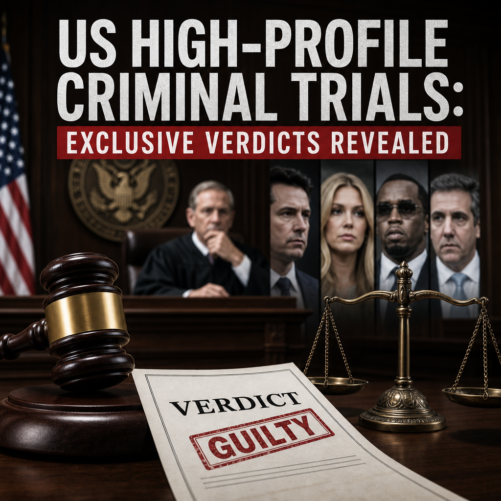 Illustration of US High-Profile Criminal Trials: Exclusive Verdicts Revealed