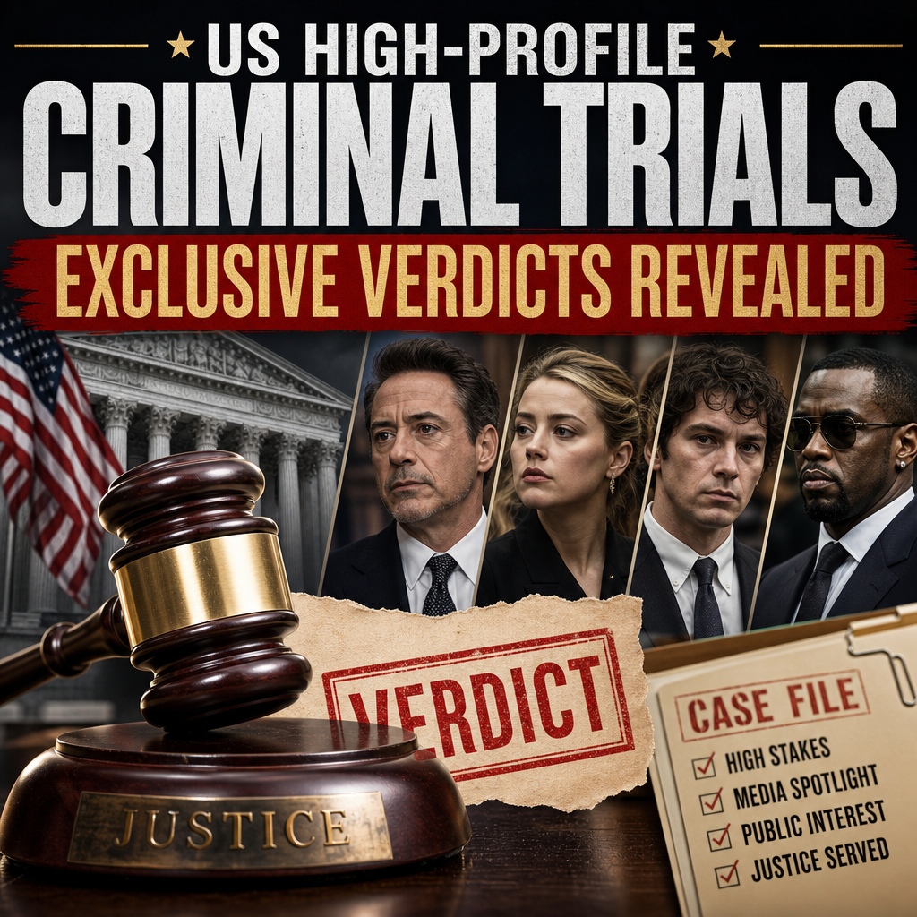 Illustration of US High-Profile Criminal Trials: Exclusive Verdicts Revealed