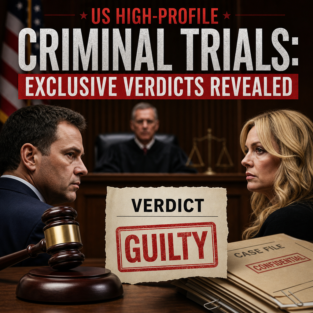 Illustration of US High-profile Criminal Trials: Exclusive Verdicts Revealed