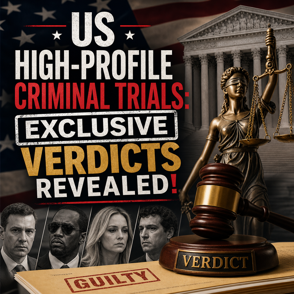 Illustration of US High-profile Criminal Trials: Exclusive Verdicts Revealed!