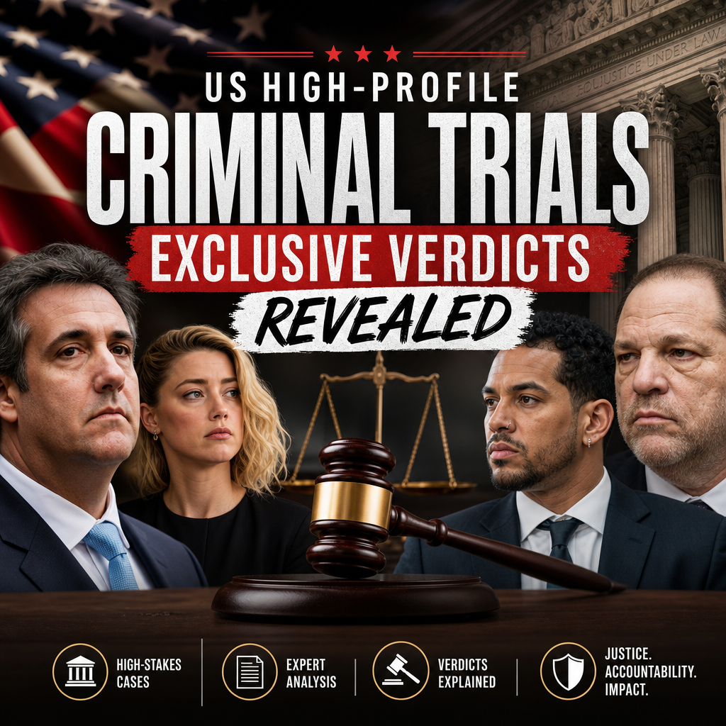 Illustration of US High-Profile Criminal Trials: Exclusive Verdicts Revealed