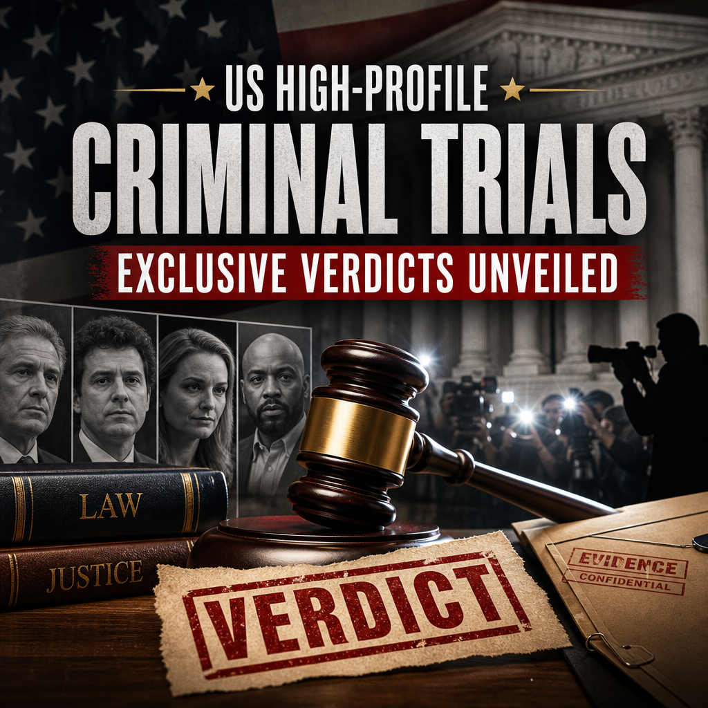 Illustration of US High-Profile Criminal Trials: Exclusive Verdicts Unveiled