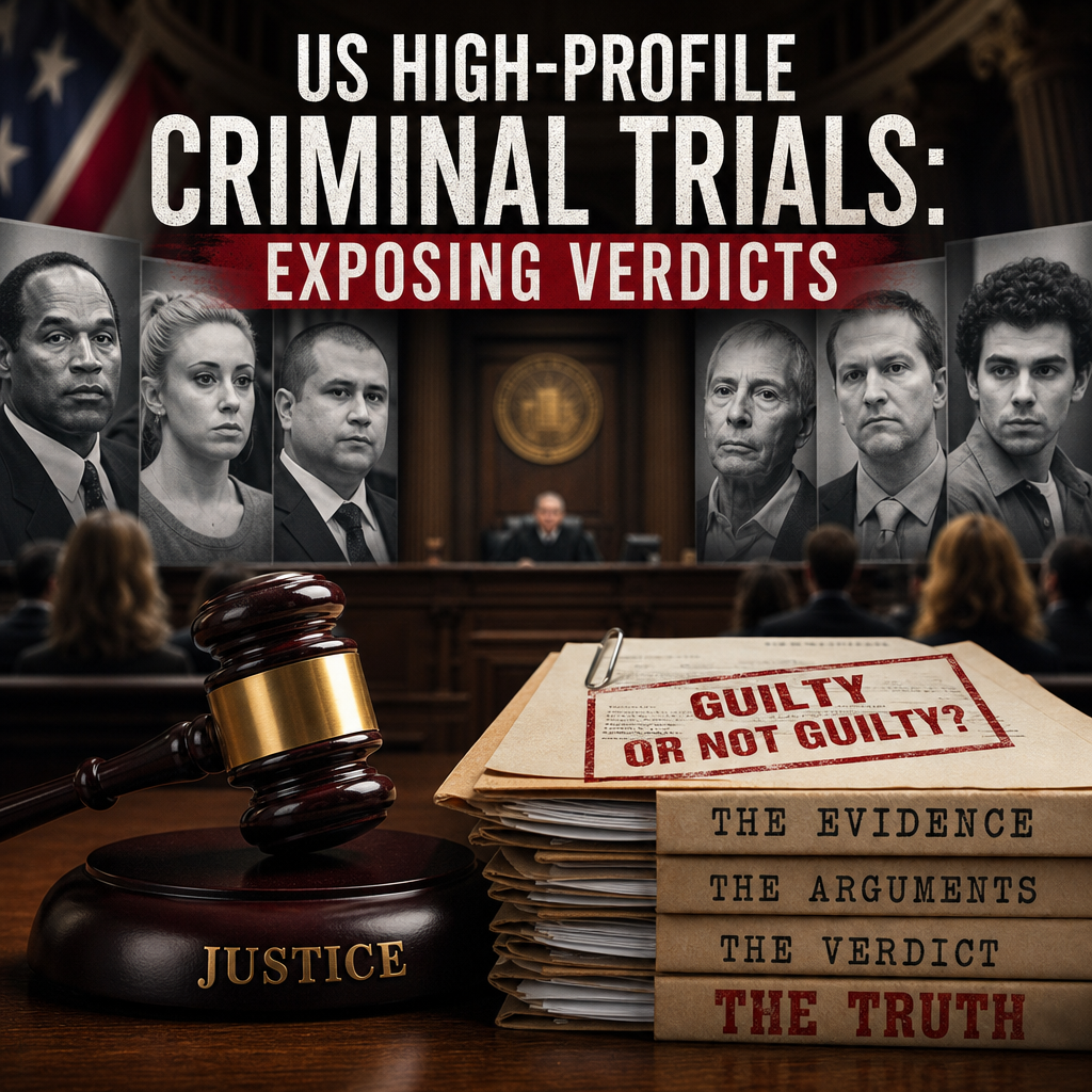 Illustration of US High-Profile Criminal Trials: Exposing Verdicts