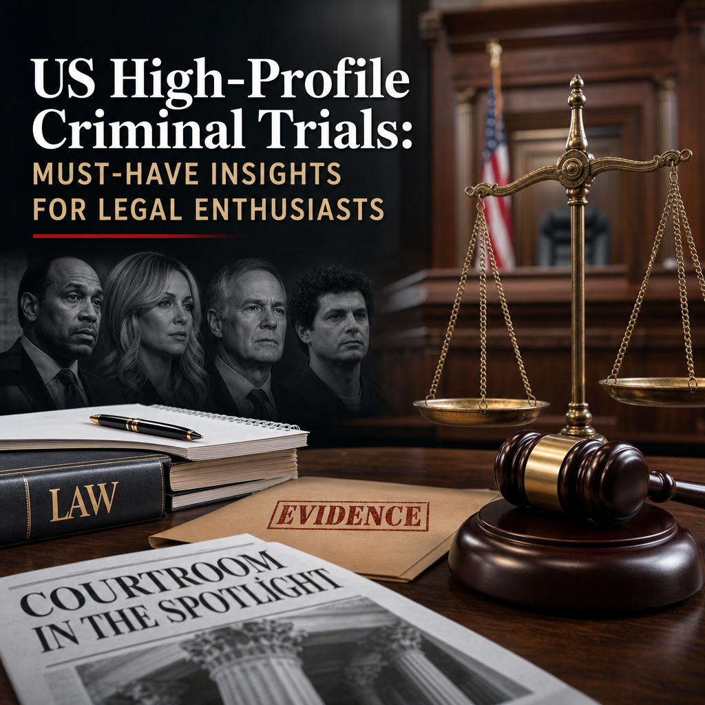 Illustration of US High-Profile Criminal Trials: Must-Have Insights for Legal Enthusiasts