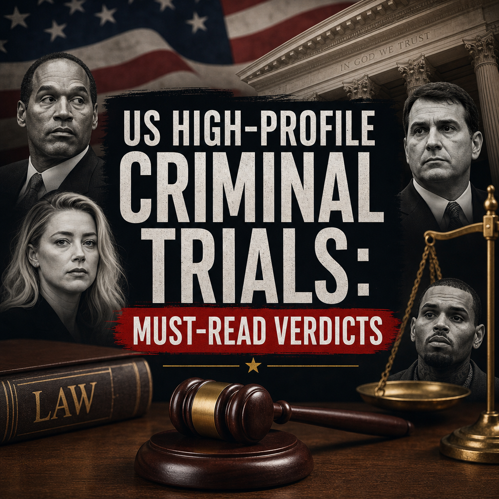 Illustration of US High-Profile Criminal Trials: Must-Read Verdicts