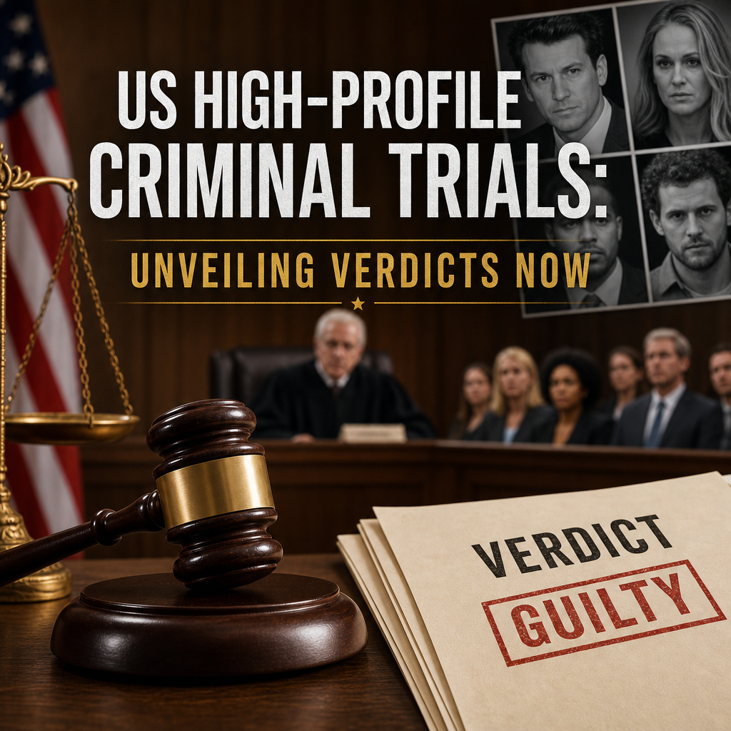 Illustration of US High-Profile Criminal Trials: Unveiling Verdicts Now