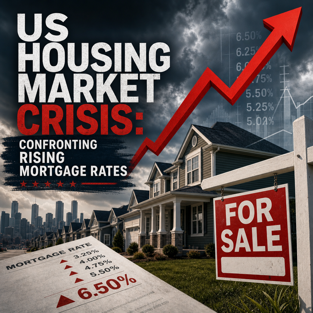 Illustration of US Housing Market Crisis: Confronting Rising Mortgage Rates