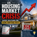 Illustration of US Housing Market Crisis: Expert Solutions for Rising Mortgage Rates