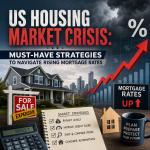 Illustration of US Housing Market Crisis: Must-Have Strategies to Navigate Rising Mortgage Rates