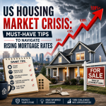 Illustration of US Housing Market Crisis: Must-Have Tips to Navigate Rising Mortgage Rates