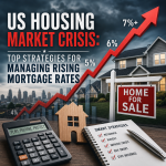 Illustration of US Housing Market Crisis: Top Strategies for Managing Rising Mortgage Rates