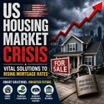 Illustration of US Housing Market Crisis: Vital Solutions to Rising Mortgage Rates