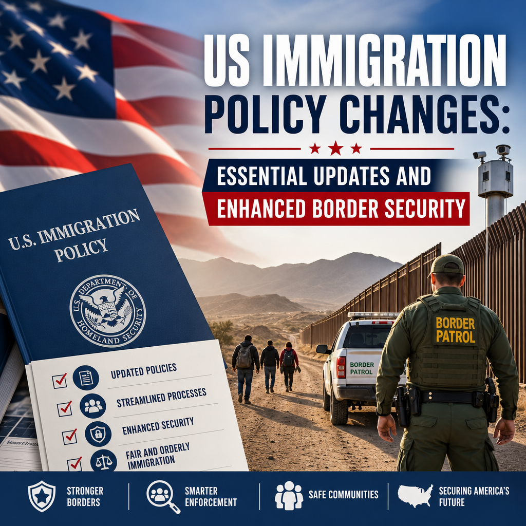Illustration of US Immigration Policy Changes: Essential Updates and Enhanced Border Security