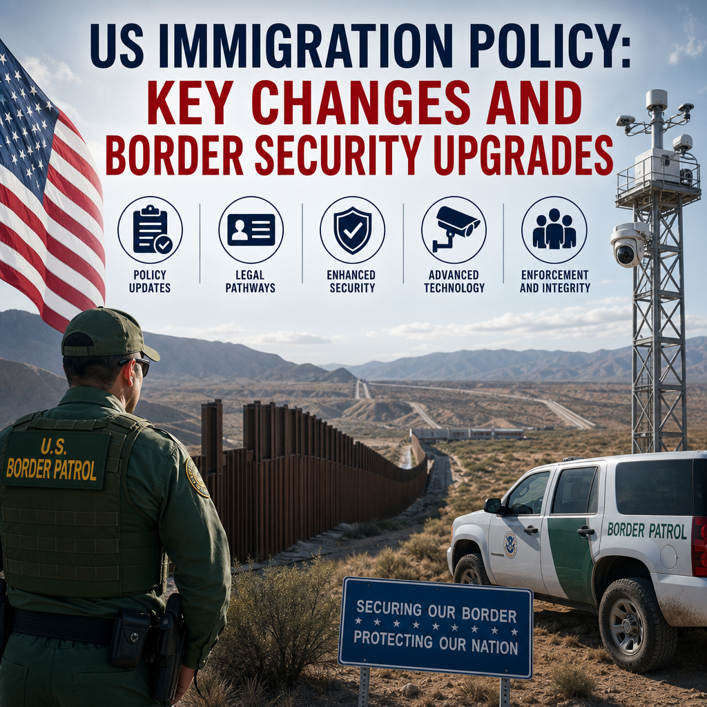 Illustration of US Immigration Policy: Key Changes and Border Security Upgrades