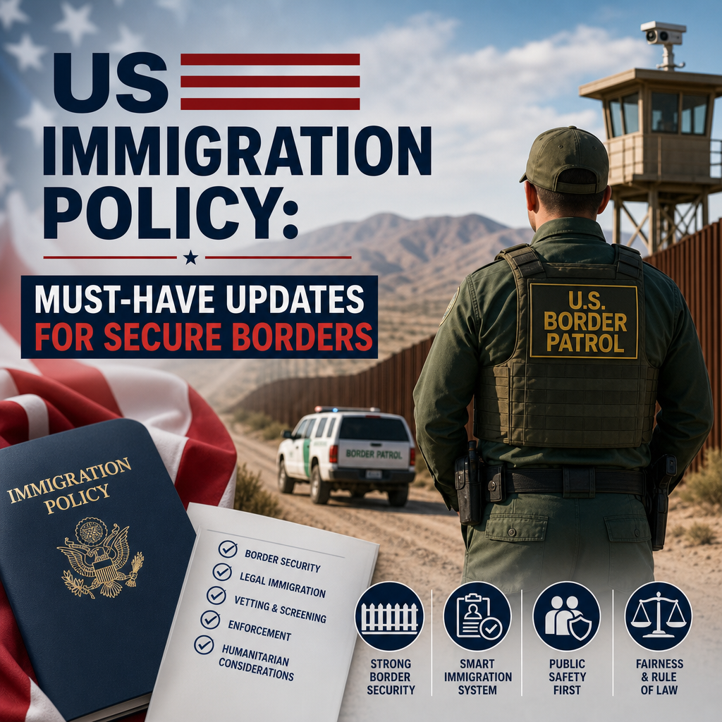 Illustration of US Immigration Policy: Must-Have Updates for Secure Borders