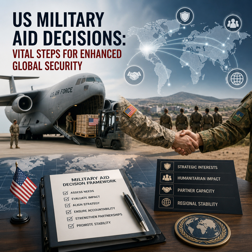 Illustration of US Military Aid Decisions: Vital Steps for Enhanced Global Security