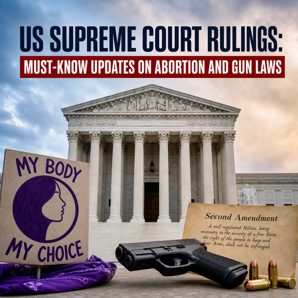 Additional Illustration of US Supreme Court Rulings: Must-Know Updates on Abortion and Gun Laws