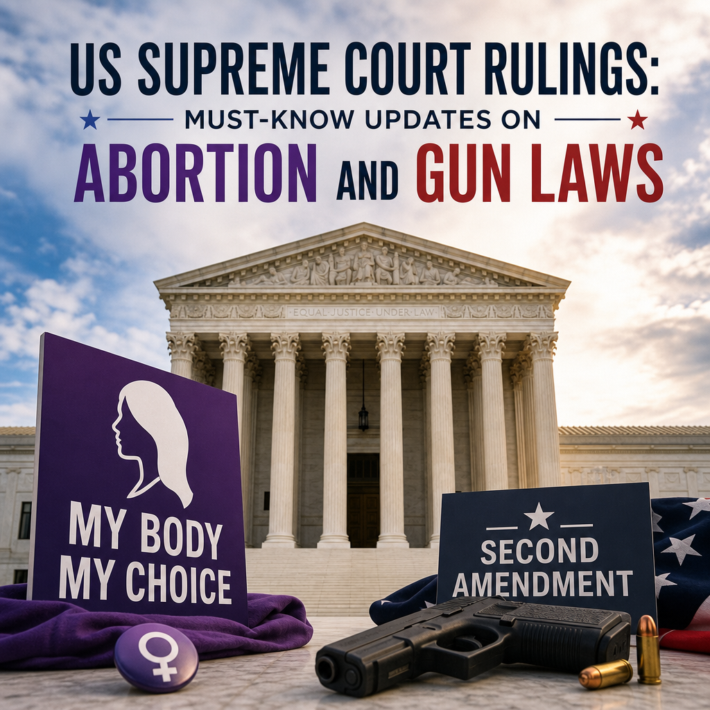 Additional Illustration of US Supreme Court Rulings: Must-Know Updates on Abortion and Gun Laws