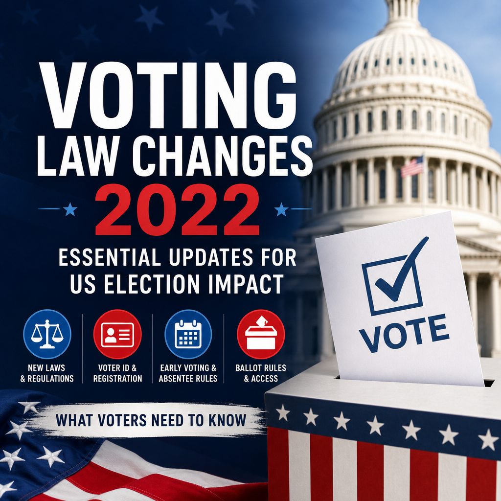 Illustration of Voting Law Changes 2022: Essential Updates for US Election Impact