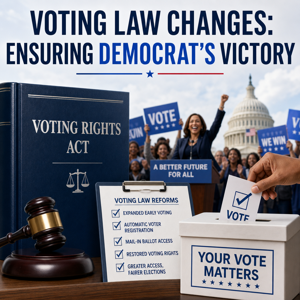 Illustration of Voting Law Changes: Ensuring Democrat's Victory