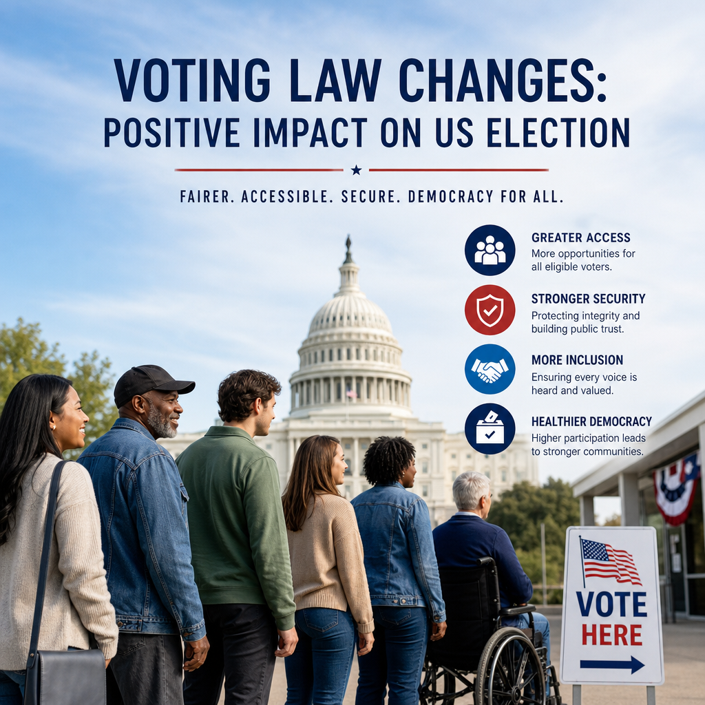 Illustration of Voting Law Changes: Positive Impact on US Election