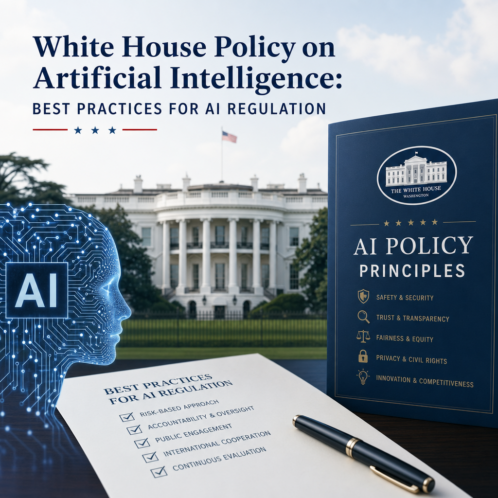 Illustration of White House Policy on Artificial Intelligence: Best Practices for AI Regulation