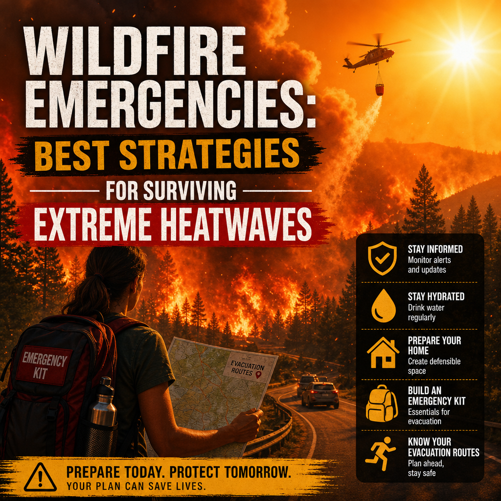 Illustration of Wildfire Emergencies: Best Strategies for Surviving Extreme Heatwaves